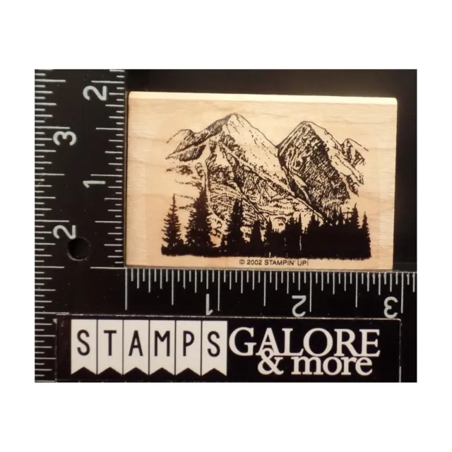 Stampin' Up! Rubber Stamps 1997 MOUNTAINS & EVERGREEN TREES LANDSCAPES #T17