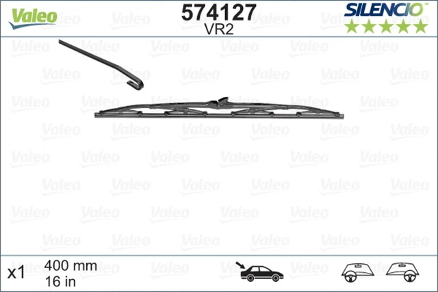 Wischblatt Scheibenwischer SILENCIO REAR VALEO 574127 für RENAULT CLIO hinten 1