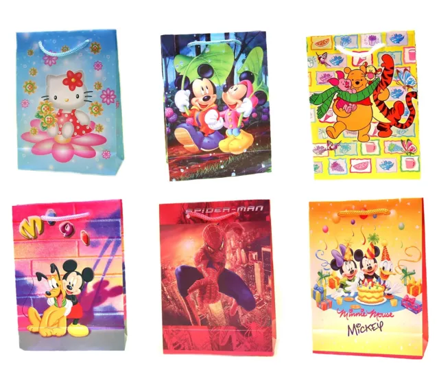 Lotto 120 Buste In Pvc Confezione Regalo Personaggi Disney Topolino Hello Kitty