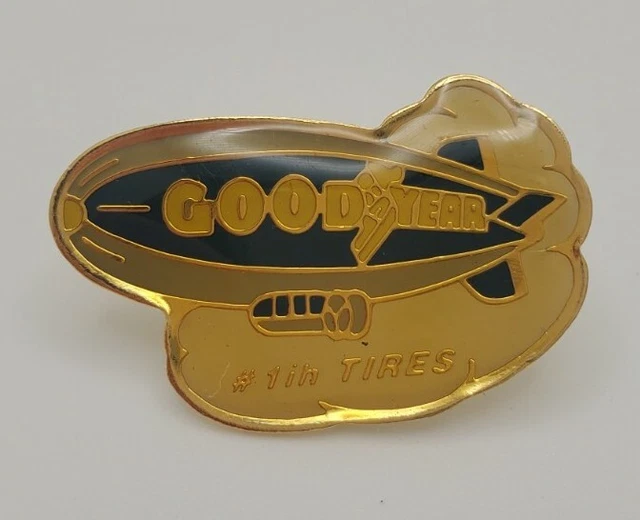 Goodyear #1 In Tires Vintage Lapel Hat Advertising Blimp Pin