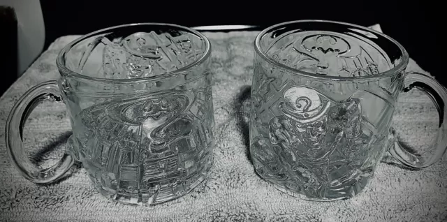 VINTAGE MCDONALD'S BATMAN Forever Glasses Complete Set of 4 $15.50