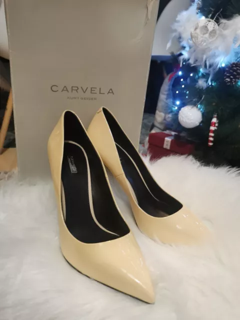 CARVELA KURT GEIGER Silver Gander Stiletto Heels Sz UK 6 EUR 39