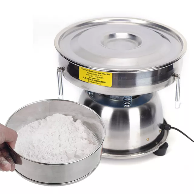 110V Screen Deck Sifter Shaker Electric Powder Vibration Sieve Machine Stainless