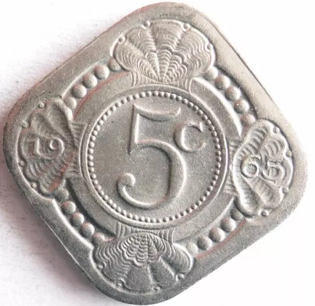 1965 NETHERLANDS ANTILLES 5 CENTS - Excellent Coin - FREE SHIP- Bin #702