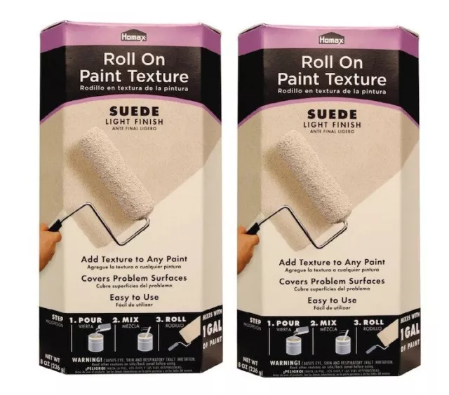 2 Homax Roll On Paint Texture Additive Suede Light Finish Covers 175 Sq ft  each