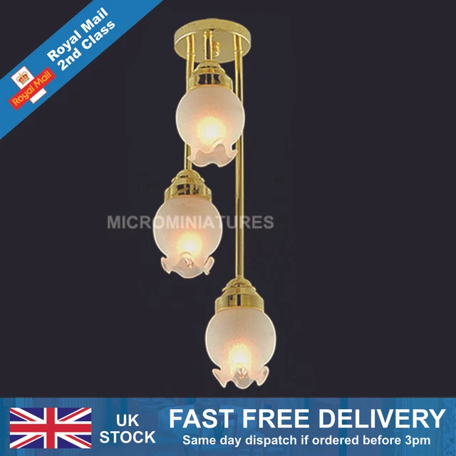 Dolls House Floral Shade Ceiling Light 1/12th Scale (01483)