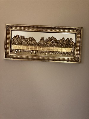 HOME INTERIORS THE Lord's Last Supper With Apostles Vintage Gold ...