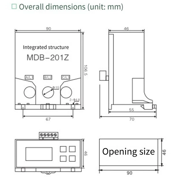 INTELLIGENT MONITORING MOTOR Protector MDB201Z Overload Phase Failure ...