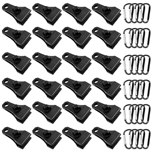 Upgrade Large Tarp Clips Heavy Duty Lock Grip -Total 48 PCs Clamps Thumb...
