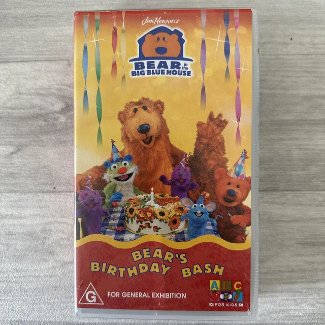 BEAR IN THE Big Blue House VHS Bear s Birthday Bash Vhs ABC Kids Jim bear-in-the-big-blue-house-vhs-bear-s-birthday-bash-vhs-abc-kids-jim