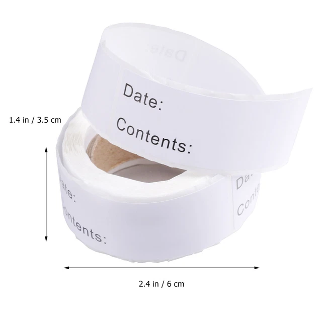 125 Pcs/Roll Blank Label Stickers Food Storage Labels Freezer