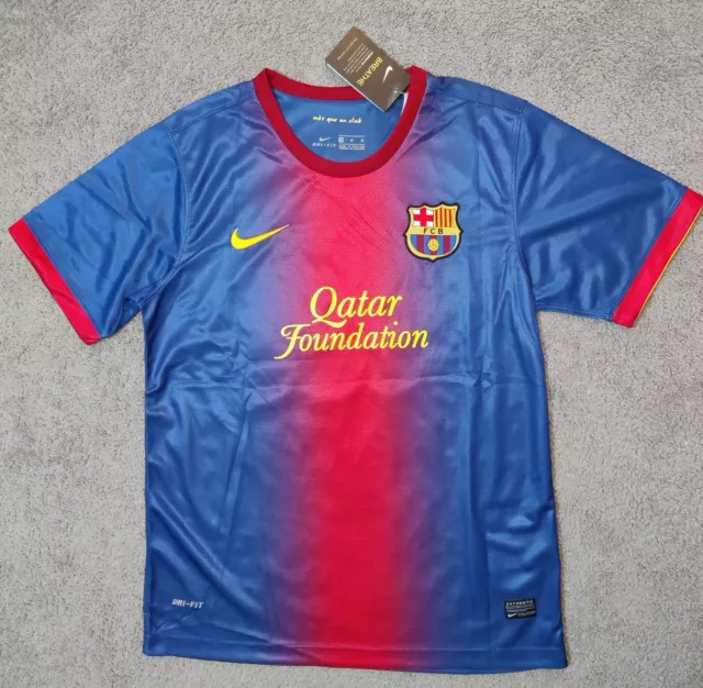 Barcelona 2012/2013 Home Messi #10 New Football Soccer Jersey Unicef Nike Mens M