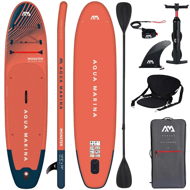 Aqua Marina SUP & Kajak Paddel 2-in-1 - Verstellbar Von 175-220cm, Aluminium Mit T-Griff