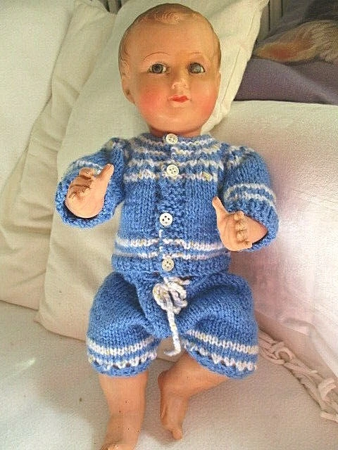 Baigneur ancien yeux dormeurs en celluloïde 49 cm - Label Emmaüs