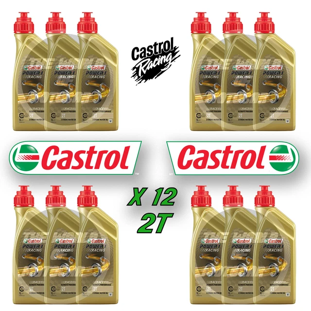 CASTROL POWER RACING 2T N12 Litres Huile 100% Synthétique Api TC + Iso ...