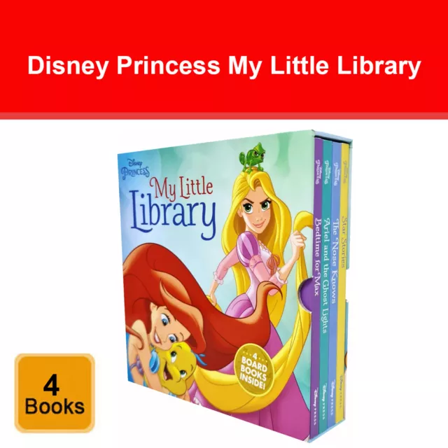 Disney Princess My Little Library 4 Board Book Collection Set
