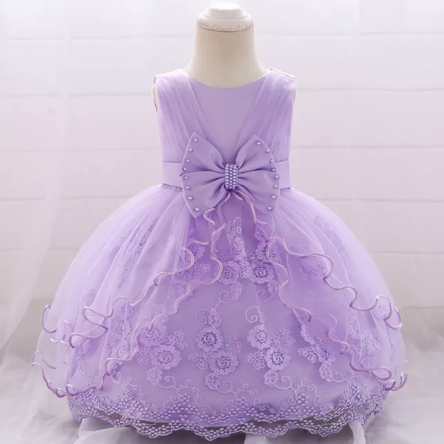 Prinzessin Kleid  für Baby Mädchen Taufkleid Festkleid Hochzeit Party Kleid