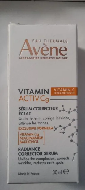 Avene Vitamin Cg Serum Correcteur Eclat 30 Ml Neuf