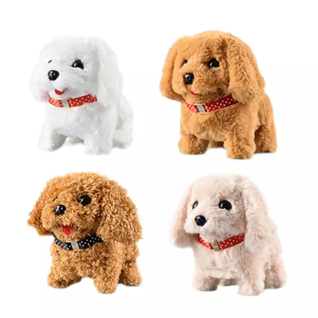 Plush Electronic Pet Dog Interactive Figures Stuffed Animals Walking Toy for