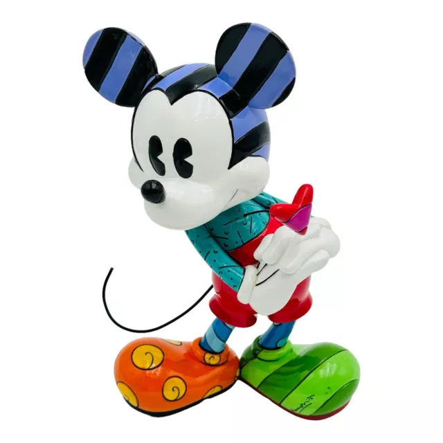 Enesco Disney By Romero Britto Mickey Mouse With Heart Figurine 8.5” Tall