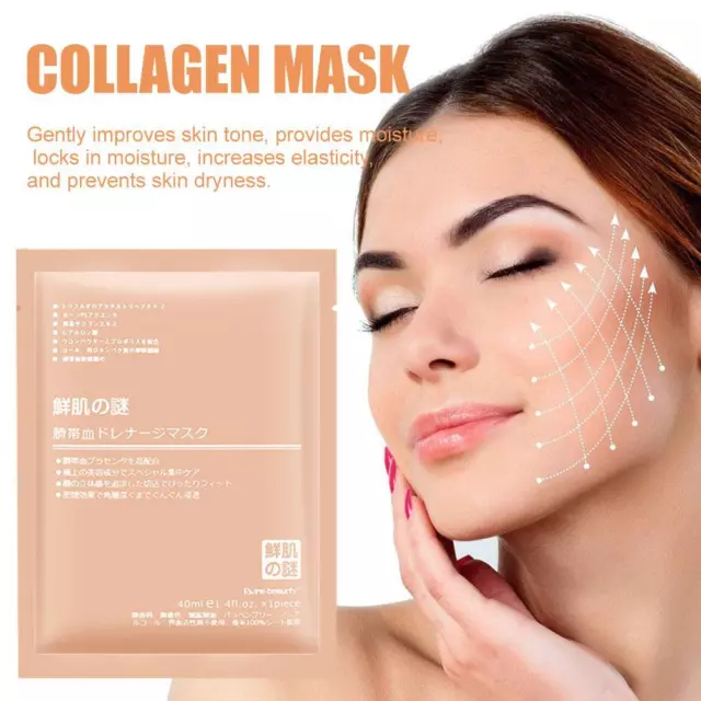 Collagen Gesichtsblattmaske Collagen Reverse Film Volumen Peel Off Maske,