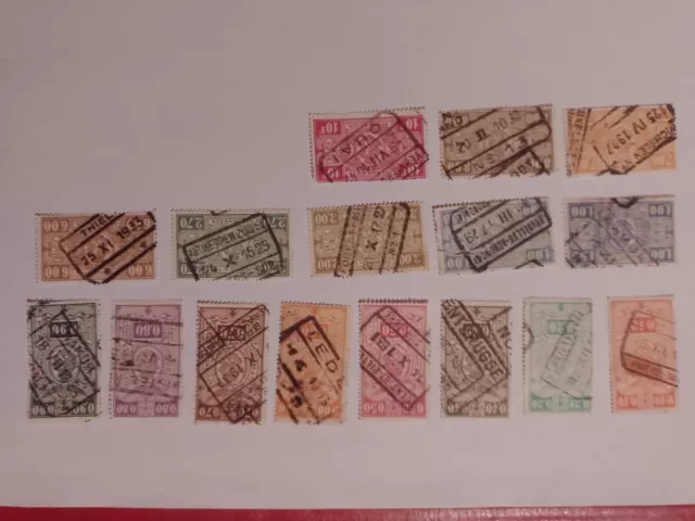 Belgique Série Timbres Chemin De Fer