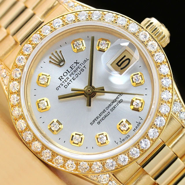 ladies presidential rolex diamond bezel