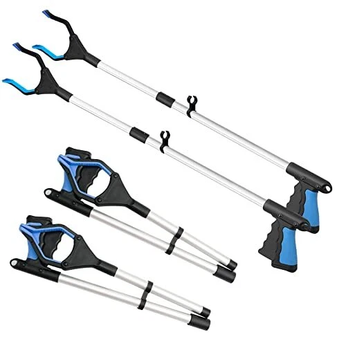 Paquete de 2 herramientas Reacher Grabber, herramienta de recolección de herramientas de agarre de 32" de largo, recolector de basura