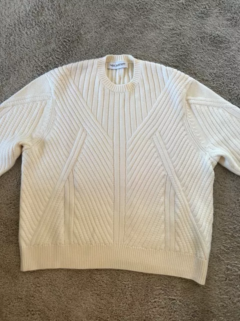 Neil Barrett mens white sweater
