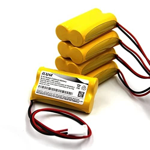 (5-Pack) 2.4V 800mAh Ni-CD Battery Pack Replacement for Dual-Lite 0120822,...
