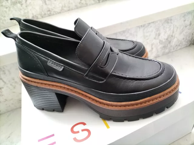 🌷MEGA! Plateau Loafer v. Esprit für Damen, Gr. 39, schwarz-braun, NEU!!! 🌷