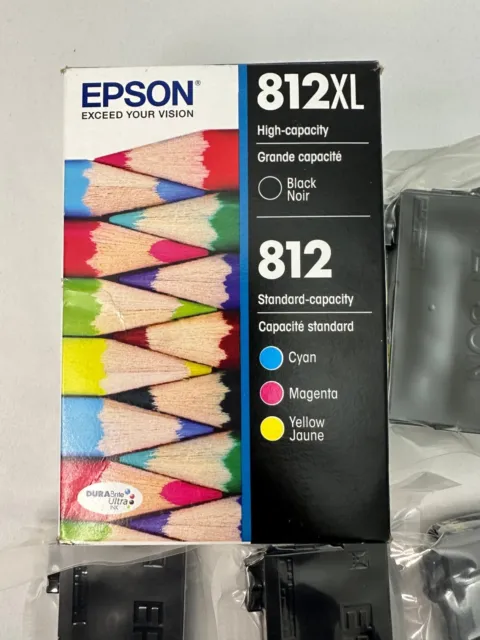 EPSON T812 Ink Cartridge BUNDLE 9 Total SEALED Black, Cyan, Yellow 