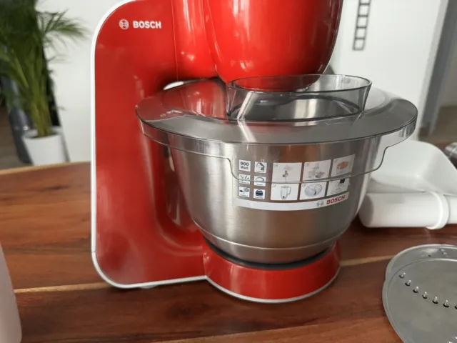 Bosch Küchenmaschine MUM5 Styline MUM56740 - rot/silber mit viel Zubehör