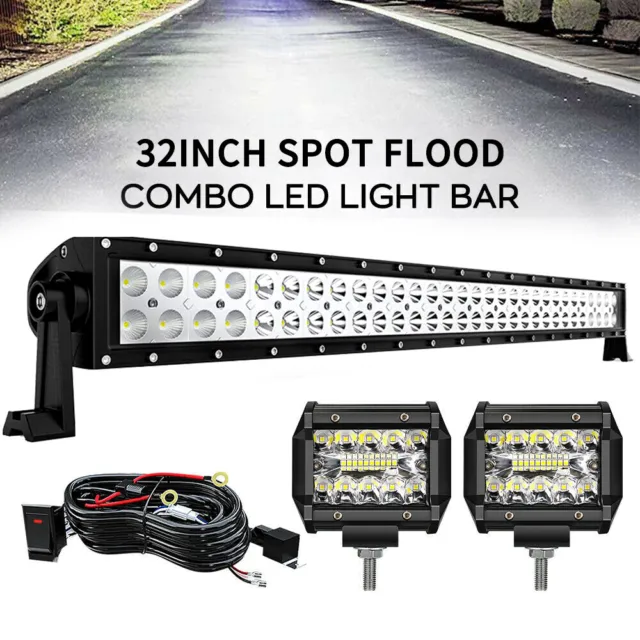 32INCH Straight LED LIGHT BAR for Ford F-250 F-150 Truck Offroad Bumper SUV 30''
