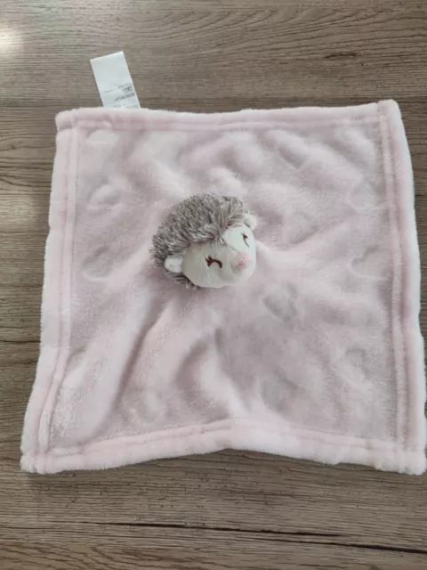 Doudou Semi Plat Carré Hérisson Rose Beige Chiné Blanc Coeurs Vêtir Gemo