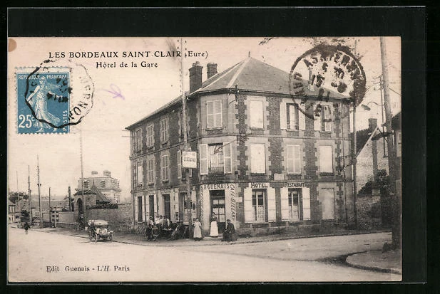 CPA Les Bordeaux Saint-Clair, Hôtel de la Gare 1924