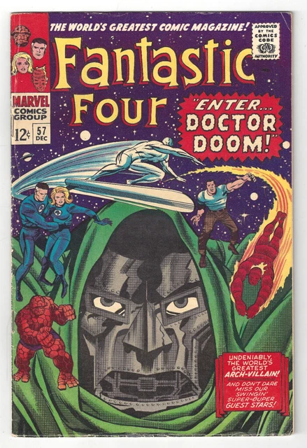 FANTASTIC FOUR Vol. 1 #57 December 1966 Dr Doom Silver Surfer Jack Kirby Cover