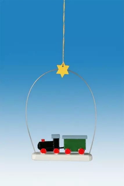 Christbaumschmuck Baumbehang 3-teilig / Eisenbahn im Ring Höhe ca 6,5 cm NEU