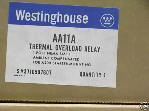 AA11A. Relais de surcharge thermique Westinghouse.