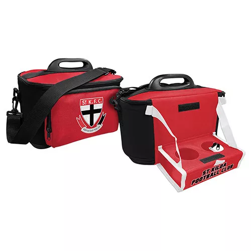 St Kilda Saints AFL Lunch Cooler Bag With Drink Tray Table Insulated Work Gift
