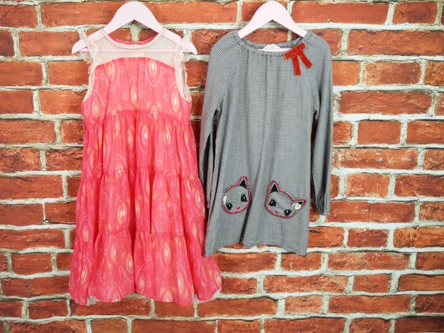 Girls Bundle Age 6-7 Years H&M Wild & Gorgeous Dress Set Summer Dogtooth 122Cm