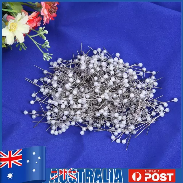 100pcs Round Pearl Head Sewing Needle Stitch Pins Wedding Bride Corsage