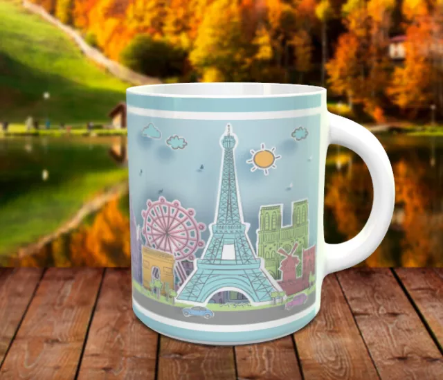 france paris 002 - mug tasse céramique prénom