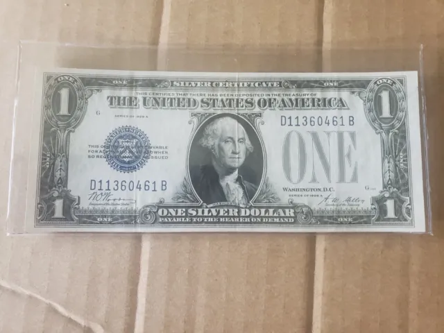 1928 B $1 One Dollar Blue Seal Funny Back Silver Certificate Us Note