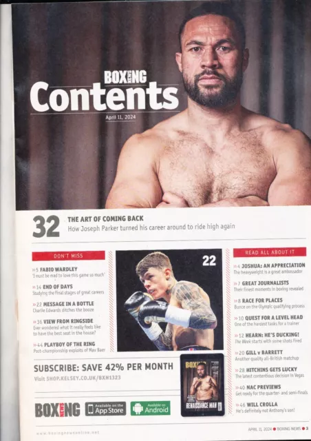 Boxing News April  12 2024 Joseph Parker Fabio Wardley Charlie Edwards 2