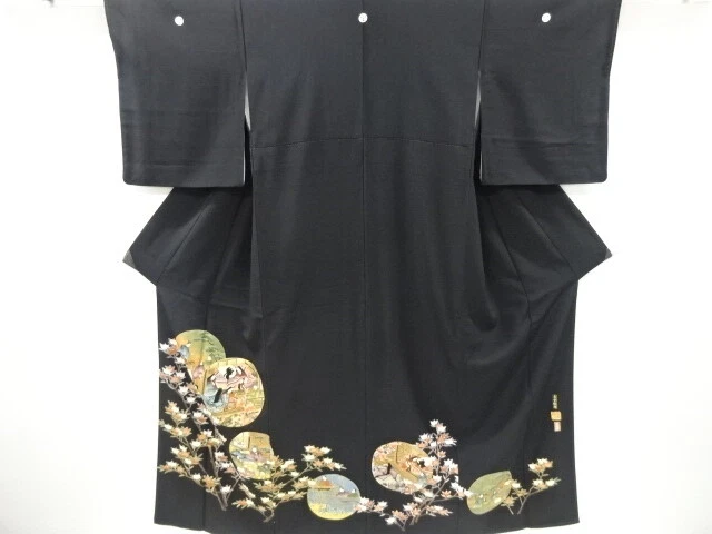 6141465: Japanese Kimono / Vintage Tomesode / Kinsai / People In The Past / Arti
