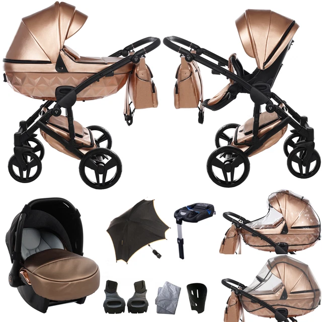 JUNAMA DIAMOND S-Class 2in1 3in1 4in1 BABY PRAM PUSHCHAIR CAR SEAT ISOFIX