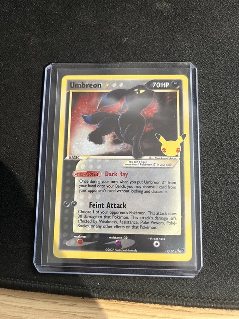 Pokemon Umbreon Gold Star 17/17 Celebrations 25th Anniversary Set Pack Fresh.