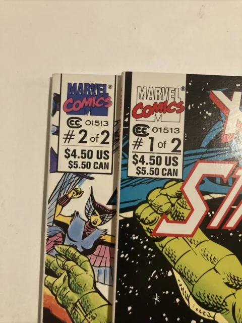 X-MEN SPOTLIGHT ON STARJAMMERS # 1 & # 2 Marvel Comic Books G/VG 1990 Copper Age 8