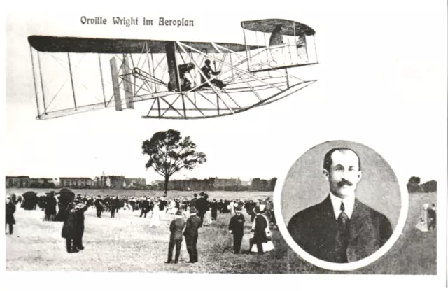 Historische Fotos  Berliner Archiv - Berlin - Orville Wriht im Aeroplan 1909